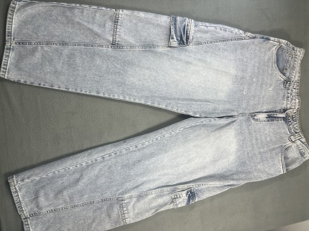 VTG Y2K Refuge Women's Light Denim Cargo Pants Size 13